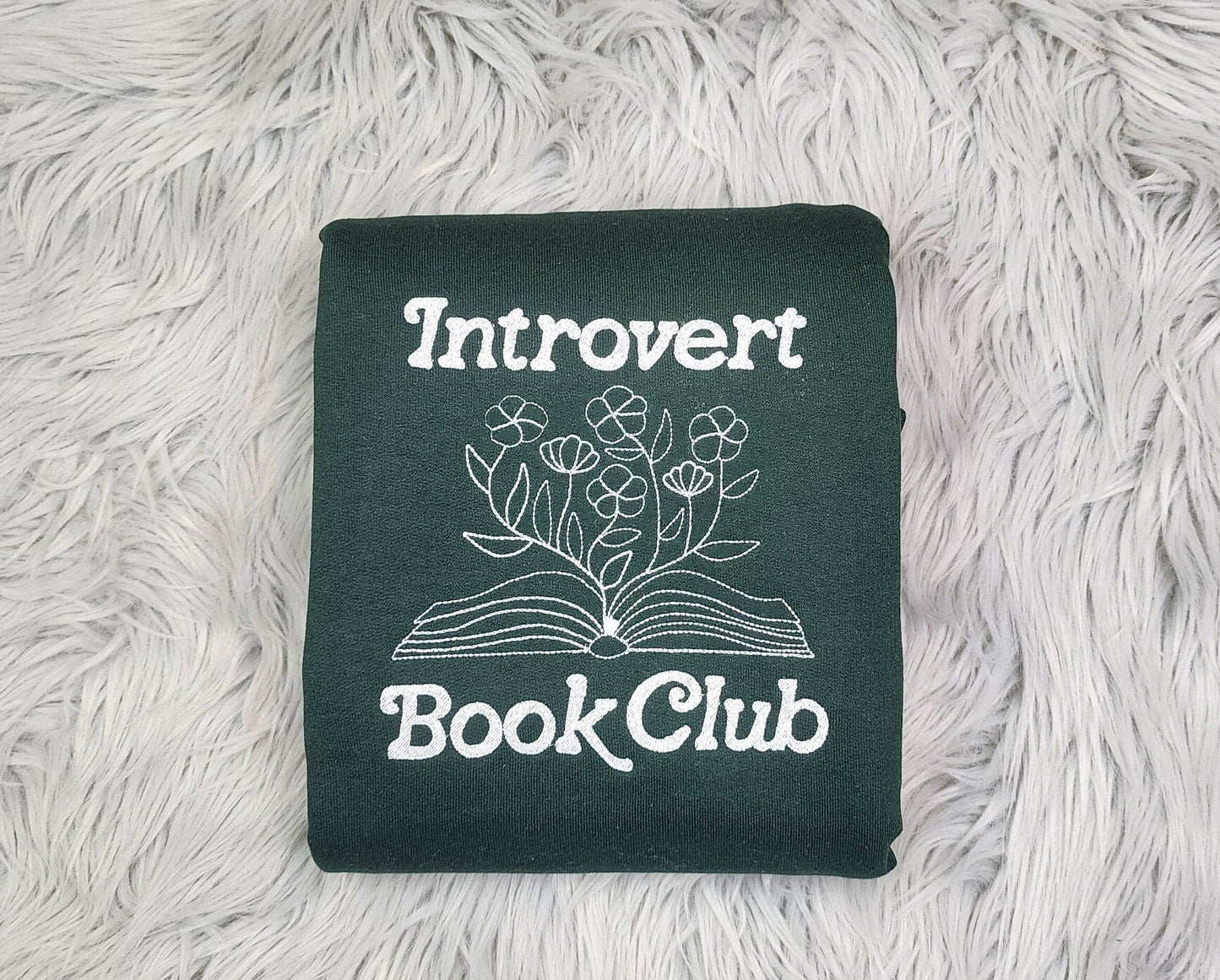 Embroidered Introvert  Book Club Crewneck - Save Water Drink Margaritas Shirt - Margarita Embroidery - T-Shirt - Sweatshirt - Hoodie