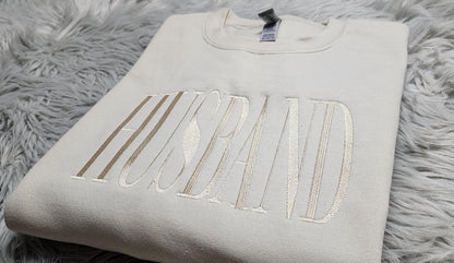 Husband Embroidered Crewneck - Wedding Gift - Gift For Husband - Husband Custom Embroidery - Unisex Crewneck Sweatshirt - T-Shirt - Hoodie