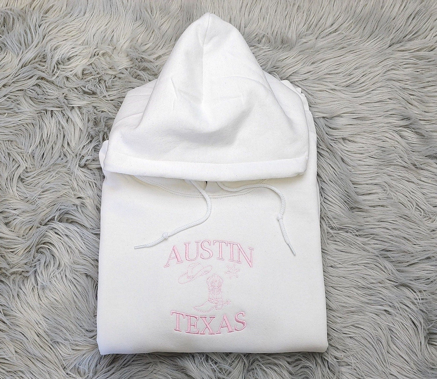 Embroidered Austin Texas Crewneck Sweatshirt or Hooded Sweatshirt - Texas Sweatshirt  - Embroidered gift