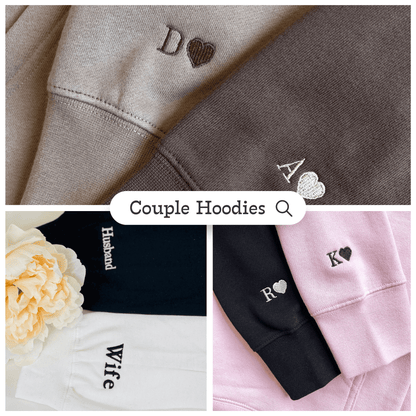 Princess x Prince Custom Embroidered Matching Hoodies For Couples