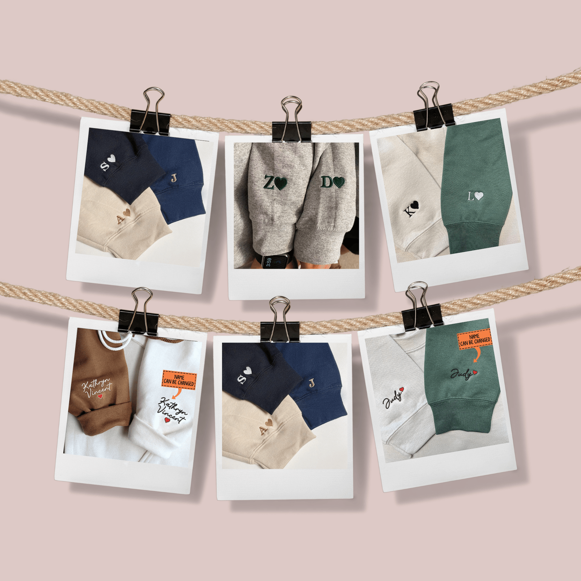 Cat x Cute Goose Custom Embroidered Matching Hoodies For Couples