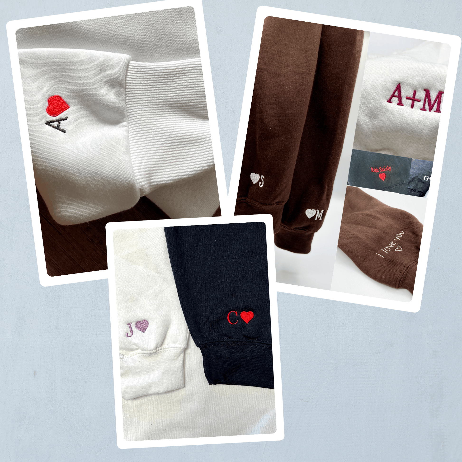 Cat x Cute Goose Custom Embroidered Matching Hoodies For Couples