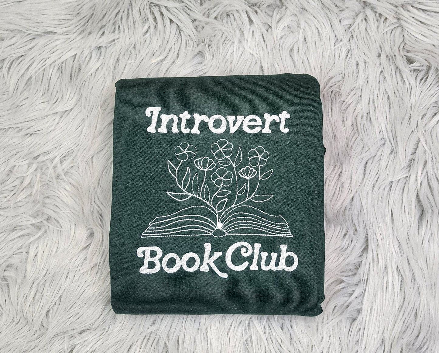 Embroidered Introvert  Book Club Crewneck - Save Water Drink Margaritas Shirt - Margarita Embroidery - T-Shirt - Sweatshirt - Hoodie