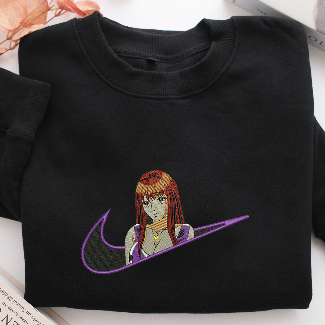 Tomoko Nomura Swoosh Nike Embroidered Sweatshirt, Nike Movie Inspired, Valentine's Day Gifts Idea For Him Her