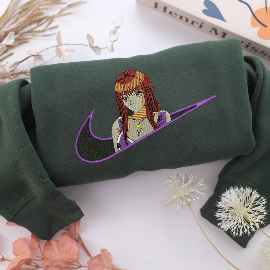 Tomoko Nomura Swoosh Nike Embroidered Sweatshirt, Nike Movie Inspired, Valentine's Day Gifts Idea For Him Her