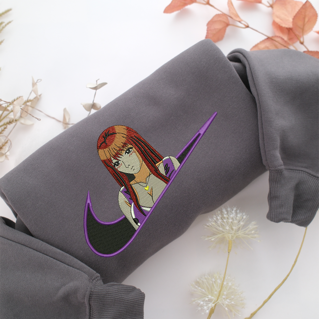 Tomoko Nomura Swoosh Nike Embroidered Sweatshirt, Nike Movie Inspired, Valentine's Day Gifts Idea For Him Her