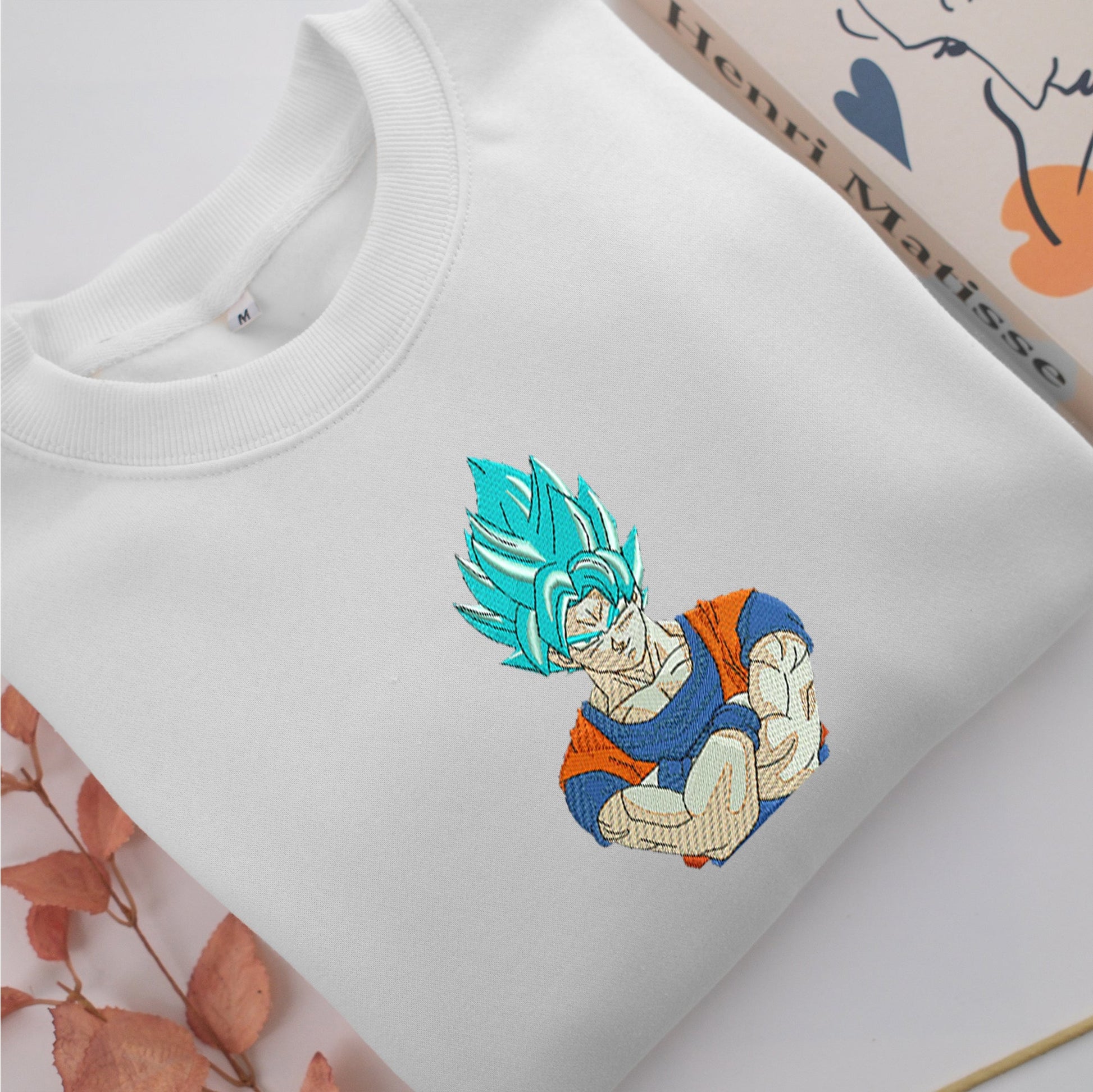 Super Saiyan Goku v2 Nike Embroidered Sweatshirt, Nike Movie Inspired, Valentine's Day Gifts Idea For Him Her