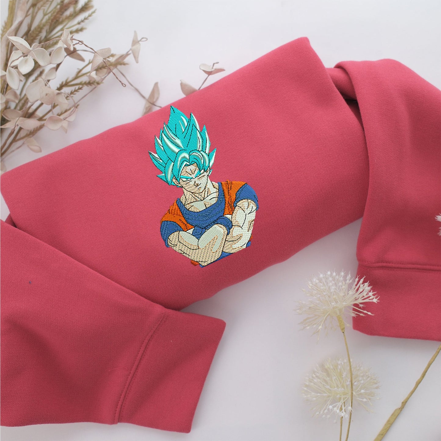 Super Saiyan Goku v2 Nike Embroidered Sweatshirt, Nike Movie Inspired, Valentine's Day Gifts Idea For Him Her