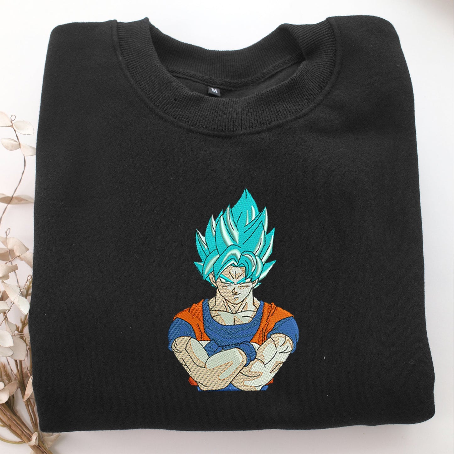 Super Saiyan Goku v2 Nike Embroidered Sweatshirt, Nike Movie Inspired, Valentine's Day Gifts Idea For Him Her