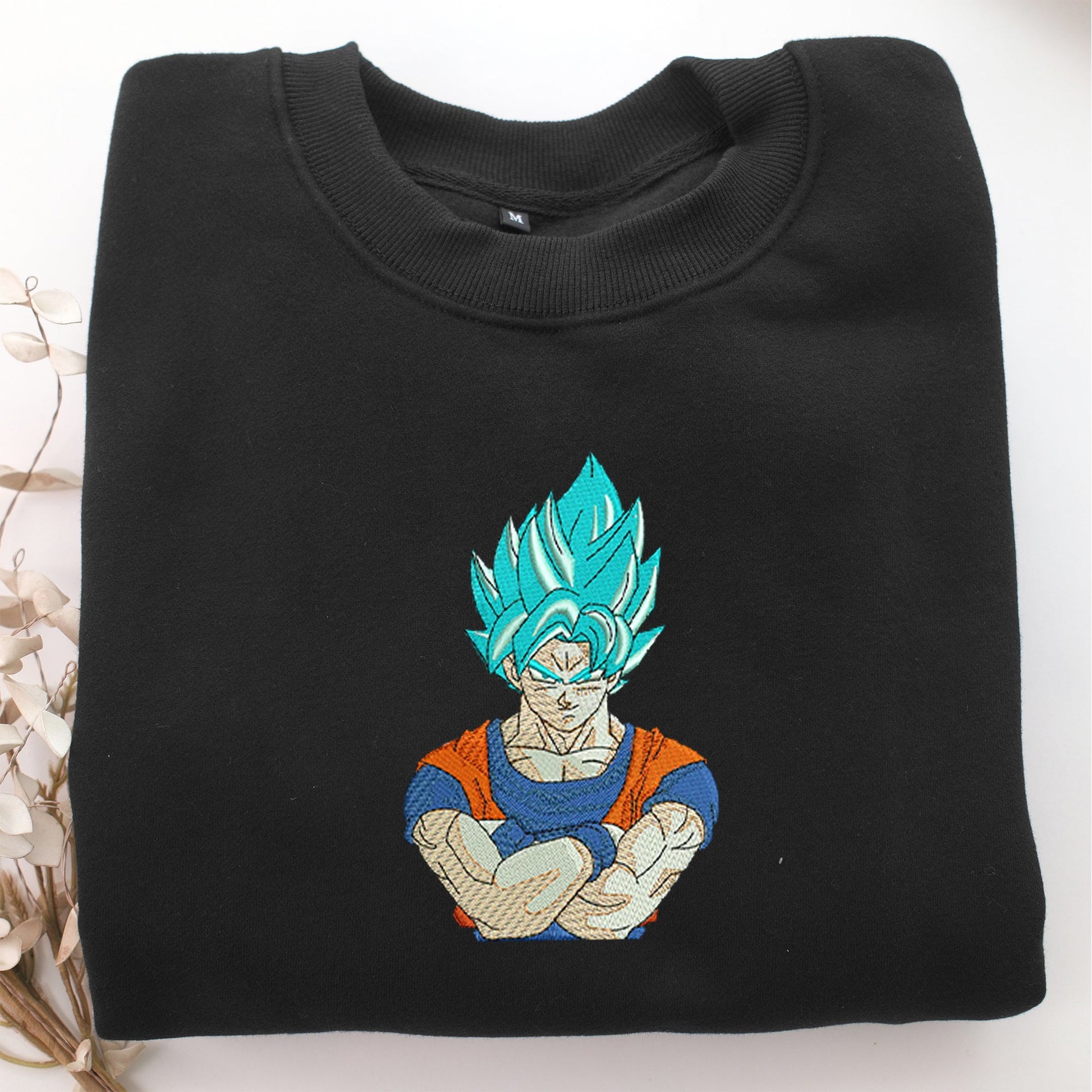 Super Saiyan Goku v2 Nike Embroidered Sweatshirt, Nike Movie Inspired, Valentine's Day Gifts Idea For Him Her