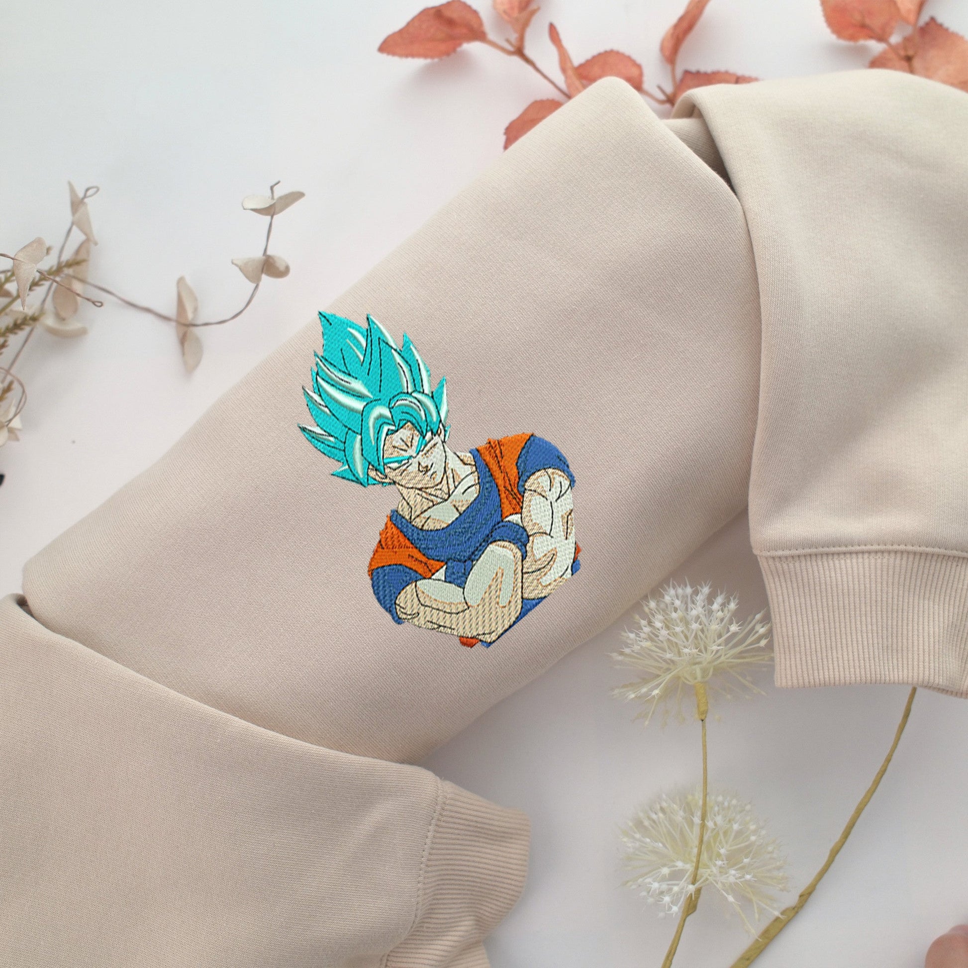 Super Saiyan Goku v2 Nike Embroidered Sweatshirt, Nike Movie Inspired, Valentine's Day Gifts Idea For Him Her