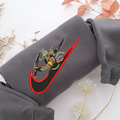 Tengen Uzui Swoosh Nike Embroidered Sweatshirt, Nike Movie Inspired, Valentine's Day Gifts Idea For Him Her