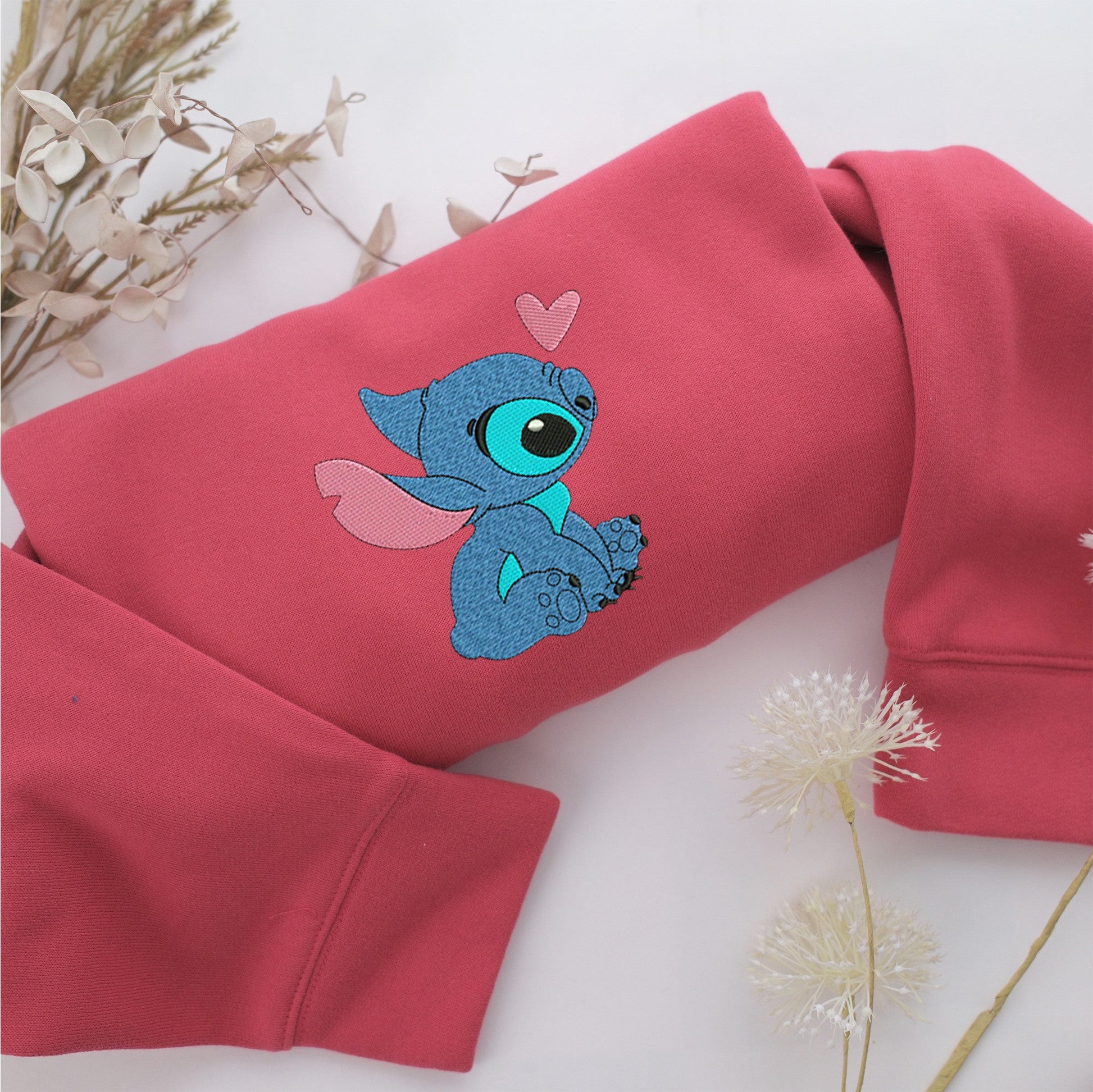 Stitch Nike Embroidered Sweatshirt, Nike Movie Inspired, Valentine's Day Gifts Idea For Him Her