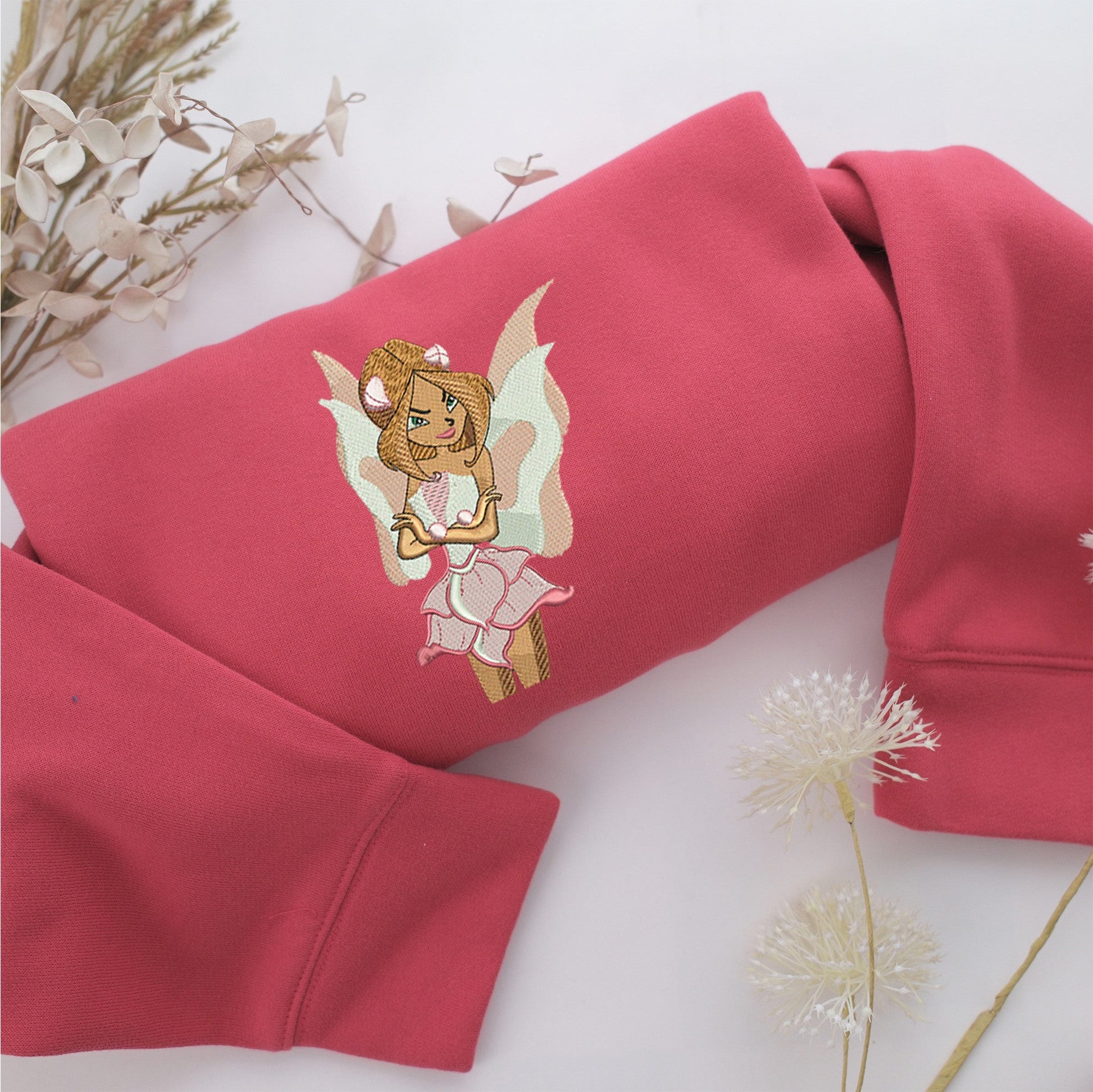 Winx Flora Nike Embroidered Sweatshirt, Nike Movie Inspired, Valentine's Day Gifts Idea For Him Her