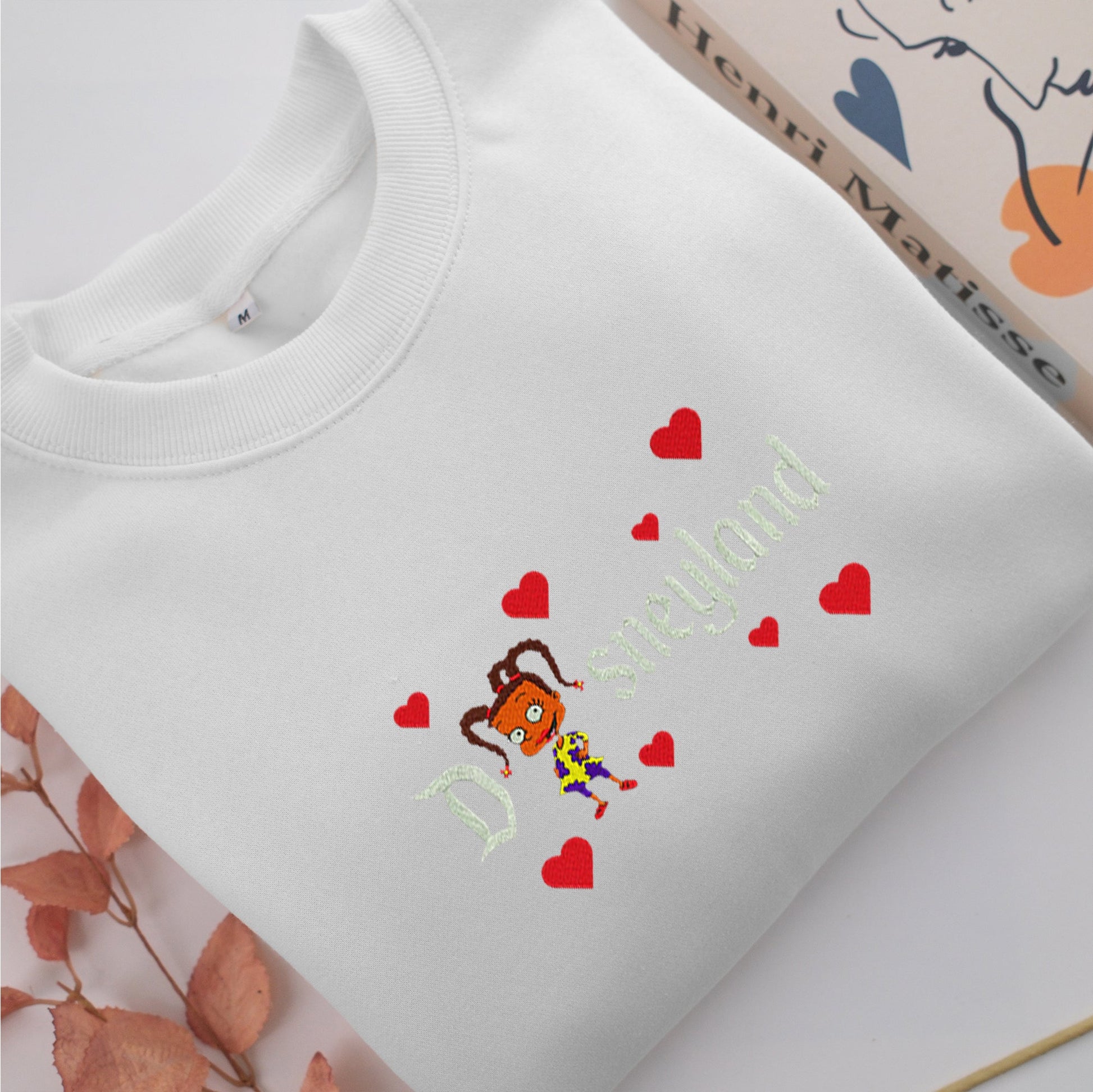 Susie Carmichael Disneyland Embroidery, Disneyland Embroidered Sweatshirt, Movie Disney Inspired, Valentine's Day Gifts Idea For Him Her