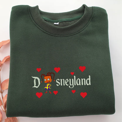 Susie Carmichael Disneyland Embroidery, Disneyland Embroidered Sweatshirt, Movie Disney Inspired, Valentine's Day Gifts Idea For Him Her