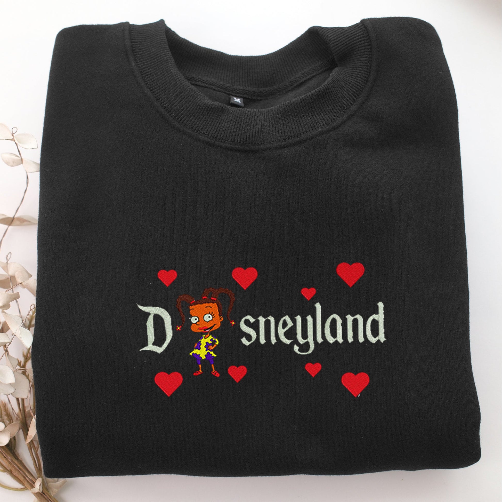 Susie Carmichael Disneyland Embroidery, Disneyland Embroidered Sweatshirt, Movie Disney Inspired, Valentine's Day Gifts Idea For Him Her