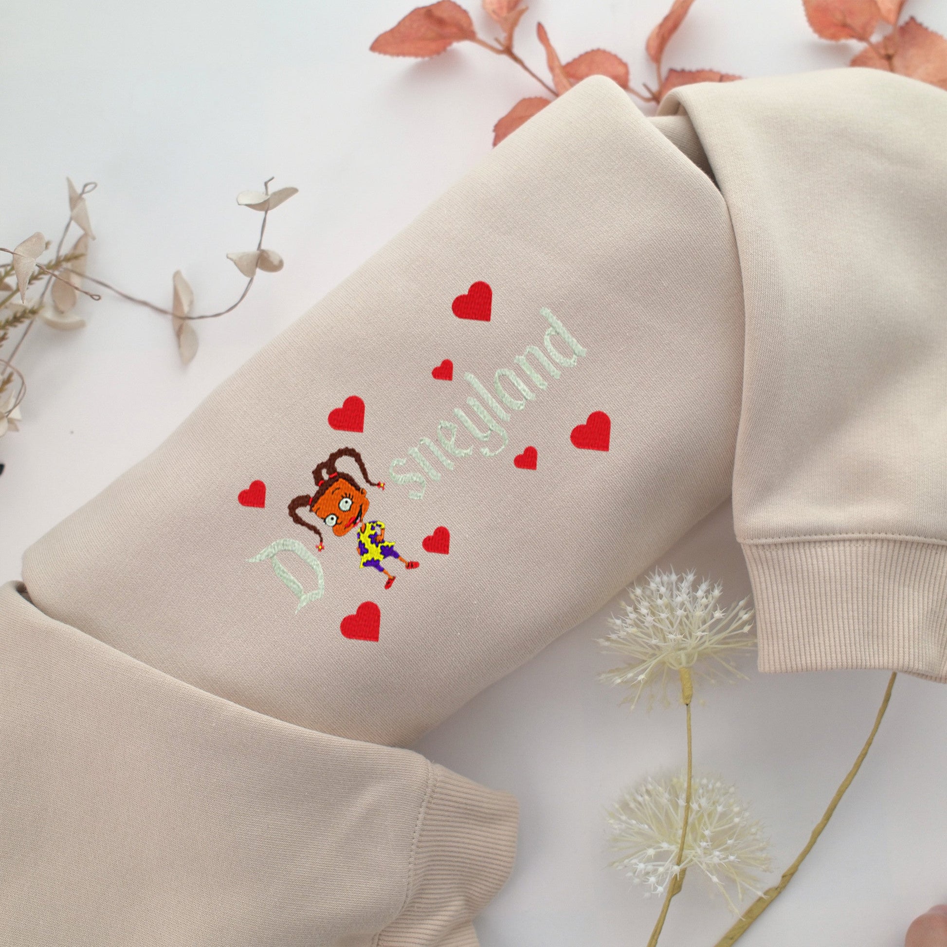 Susie Carmichael Disneyland Embroidery, Disneyland Embroidered Sweatshirt, Movie Disney Inspired, Valentine's Day Gifts Idea For Him Her