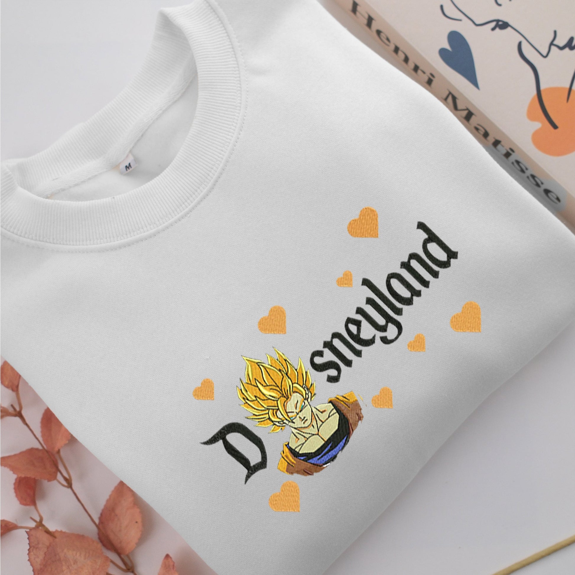 Super Saiyan Goku v3 Disneyland Embroidery, Disneyland Embroidered Sweatshirt, Movie Disney Inspired, Valentine's Day Gifts Idea For Him Her