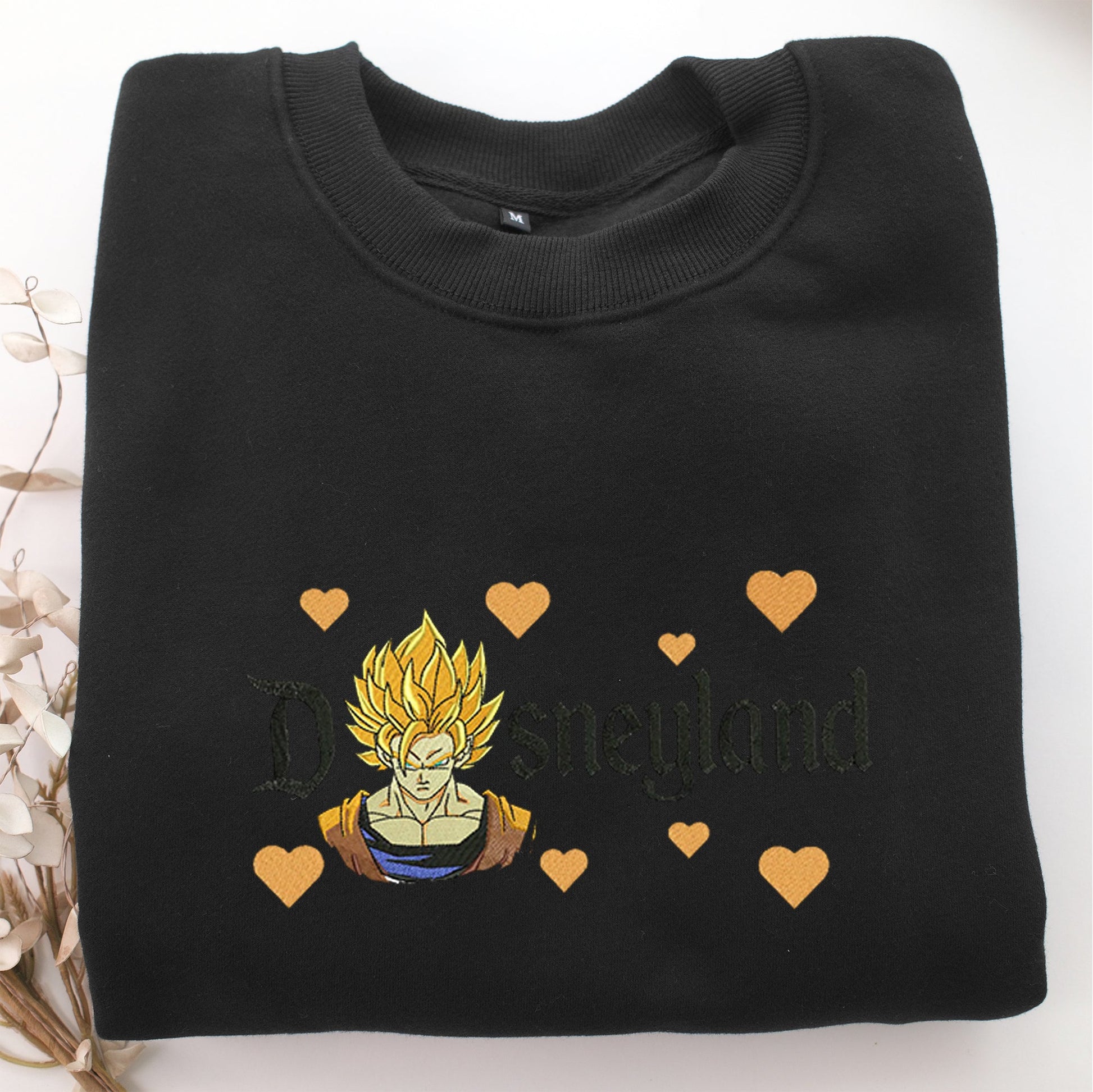 Super Saiyan Goku v3 Disneyland Embroidery, Disneyland Embroidered Sweatshirt, Movie Disney Inspired, Valentine's Day Gifts Idea For Him Her