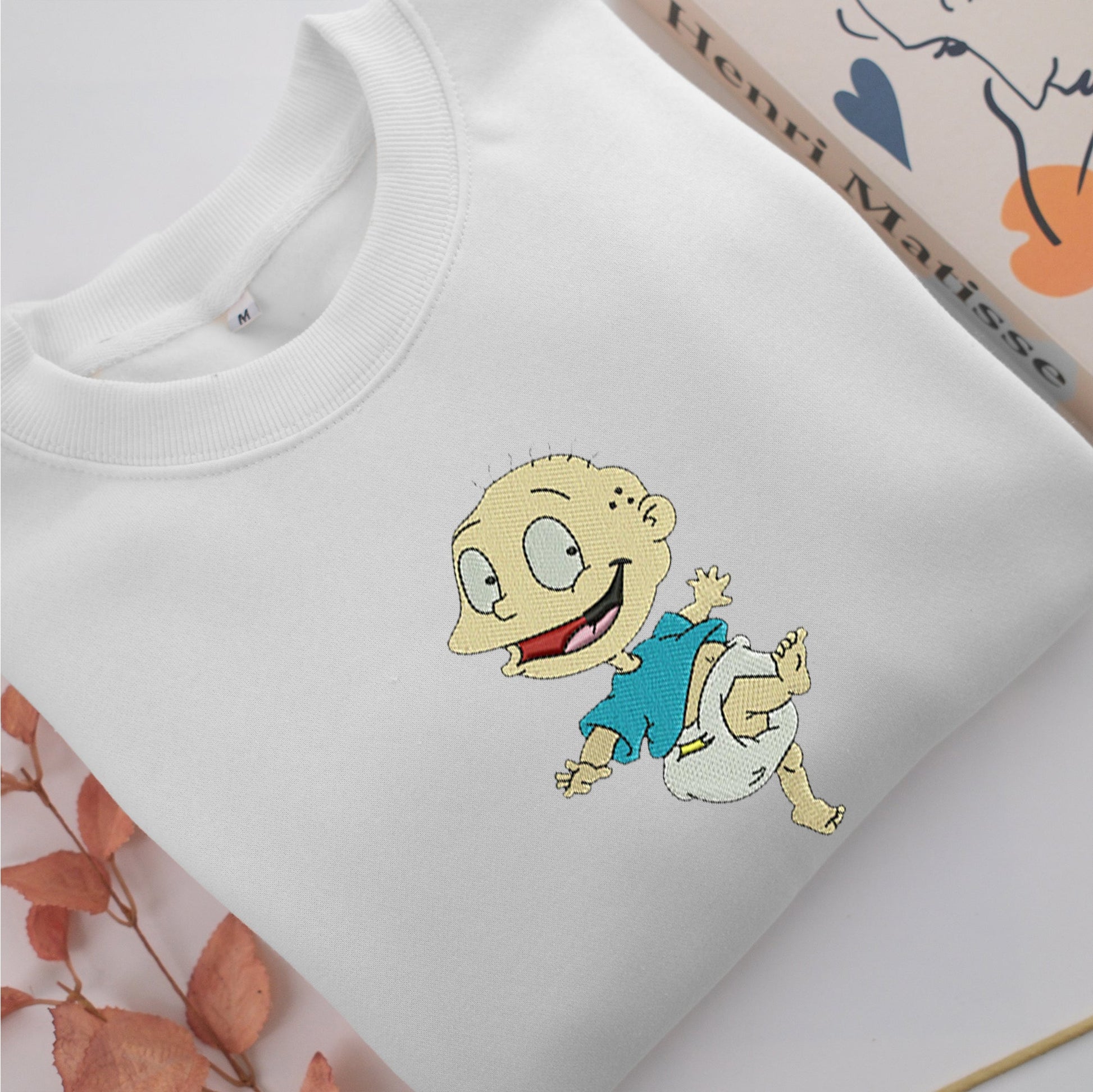 Tommy Pickles Embroidery, Disneyland Embroidered Sweatshirt, Movie Disney Inspired, Valentine's Day Gifts Idea For Him Her