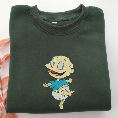 Tommy Pickles Embroidery, Disneyland Embroidered Sweatshirt, Movie Disney Inspired, Valentine's Day Gifts Idea For Him Her