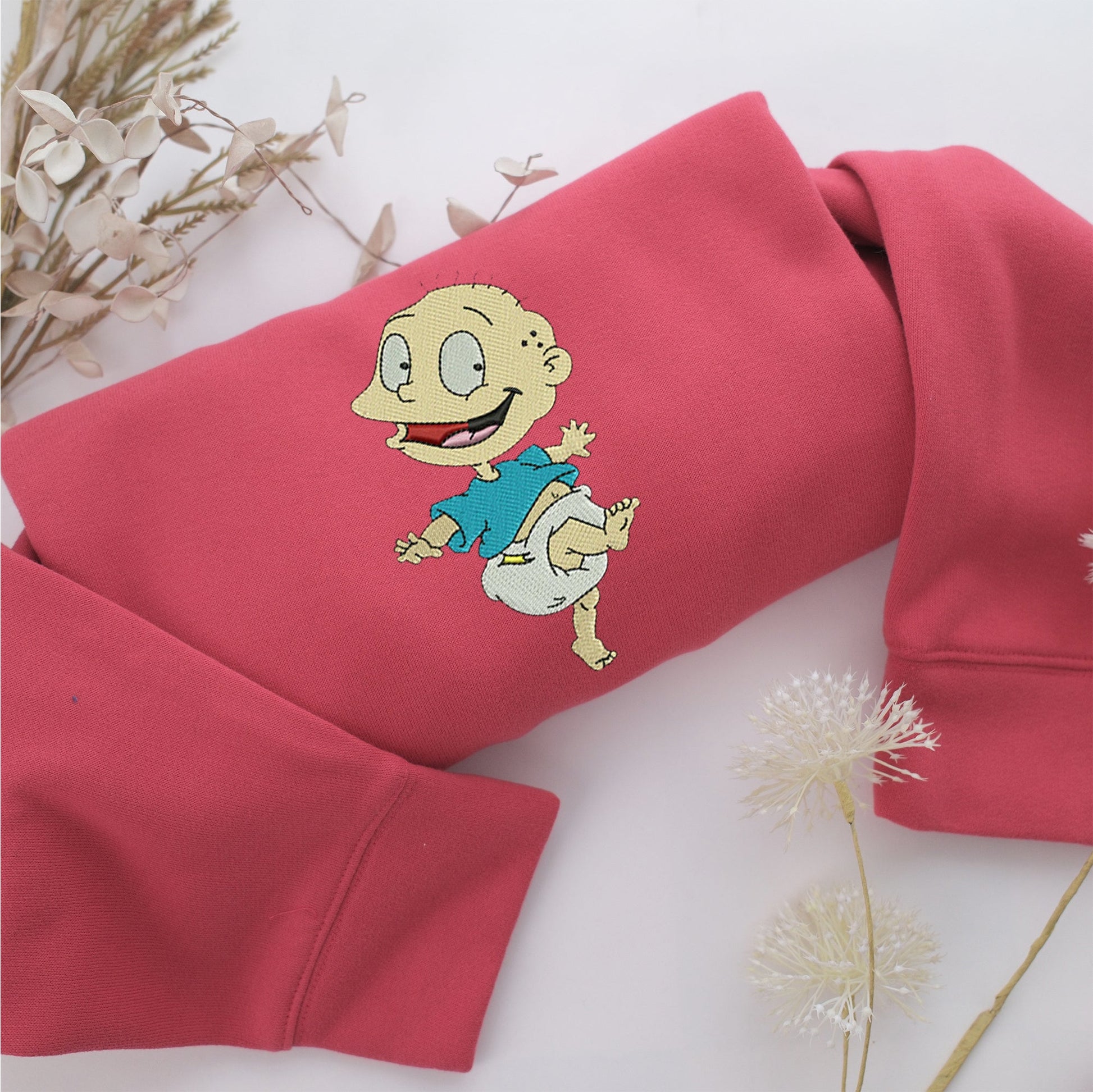 Tommy Pickles Embroidery, Disneyland Embroidered Sweatshirt, Movie Disney Inspired, Valentine's Day Gifts Idea For Him Her