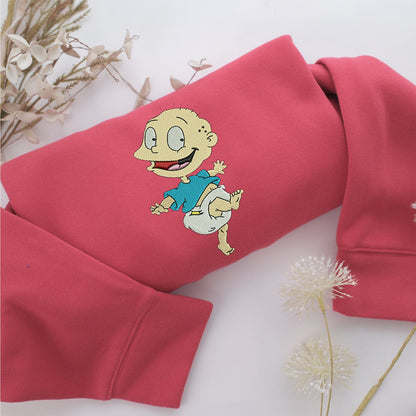 Tommy Pickles Embroidery, Disneyland Embroidered Sweatshirt, Movie Disney Inspired, Valentine's Day Gifts Idea For Him Her