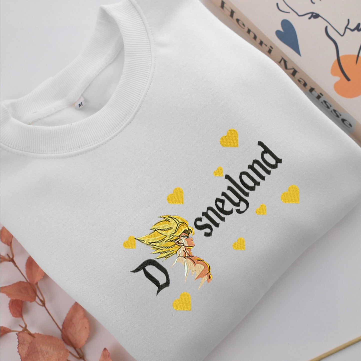Super Saiyan Goku v4 Disneyland Embroidery, Disneyland Embroidered Sweatshirt, Movie Disney Inspired, Valentine's Day Gifts Idea For Him Her