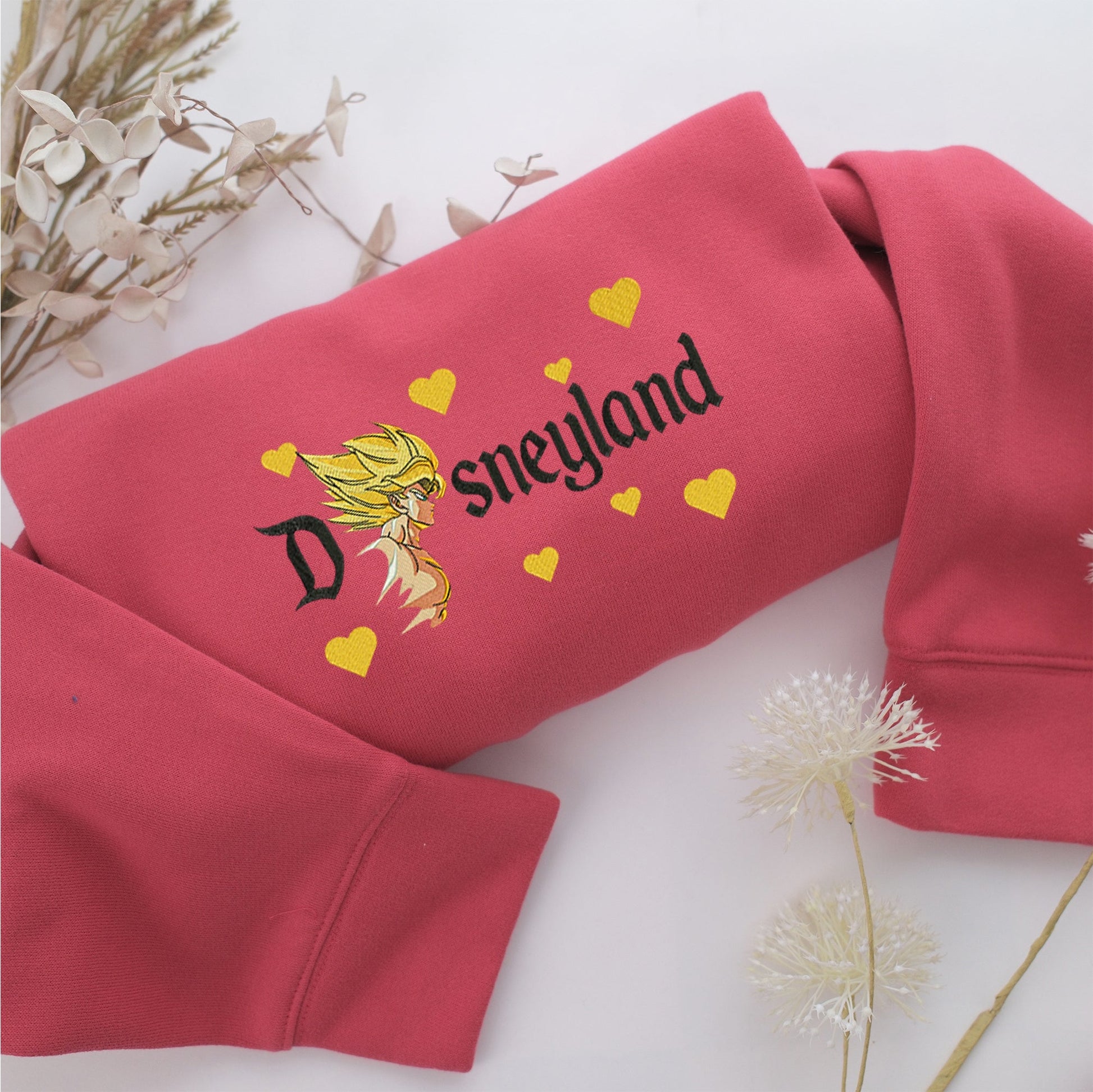 Super Saiyan Goku v4 Disneyland Embroidery, Disneyland Embroidered Sweatshirt, Movie Disney Inspired, Valentine's Day Gifts Idea For Him Her