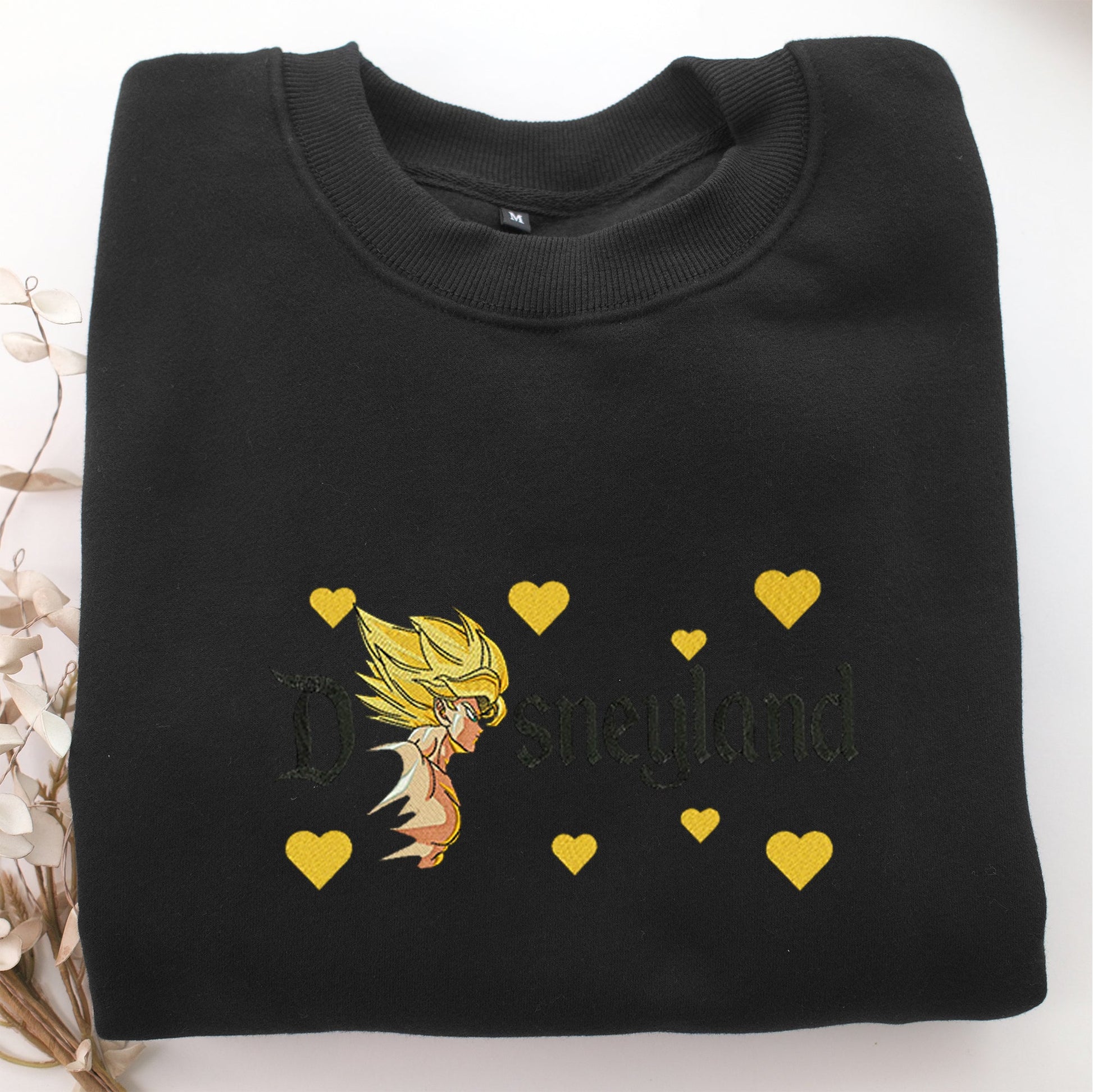 Super Saiyan Goku v4 Disneyland Embroidery, Disneyland Embroidered Sweatshirt, Movie Disney Inspired, Valentine's Day Gifts Idea For Him Her