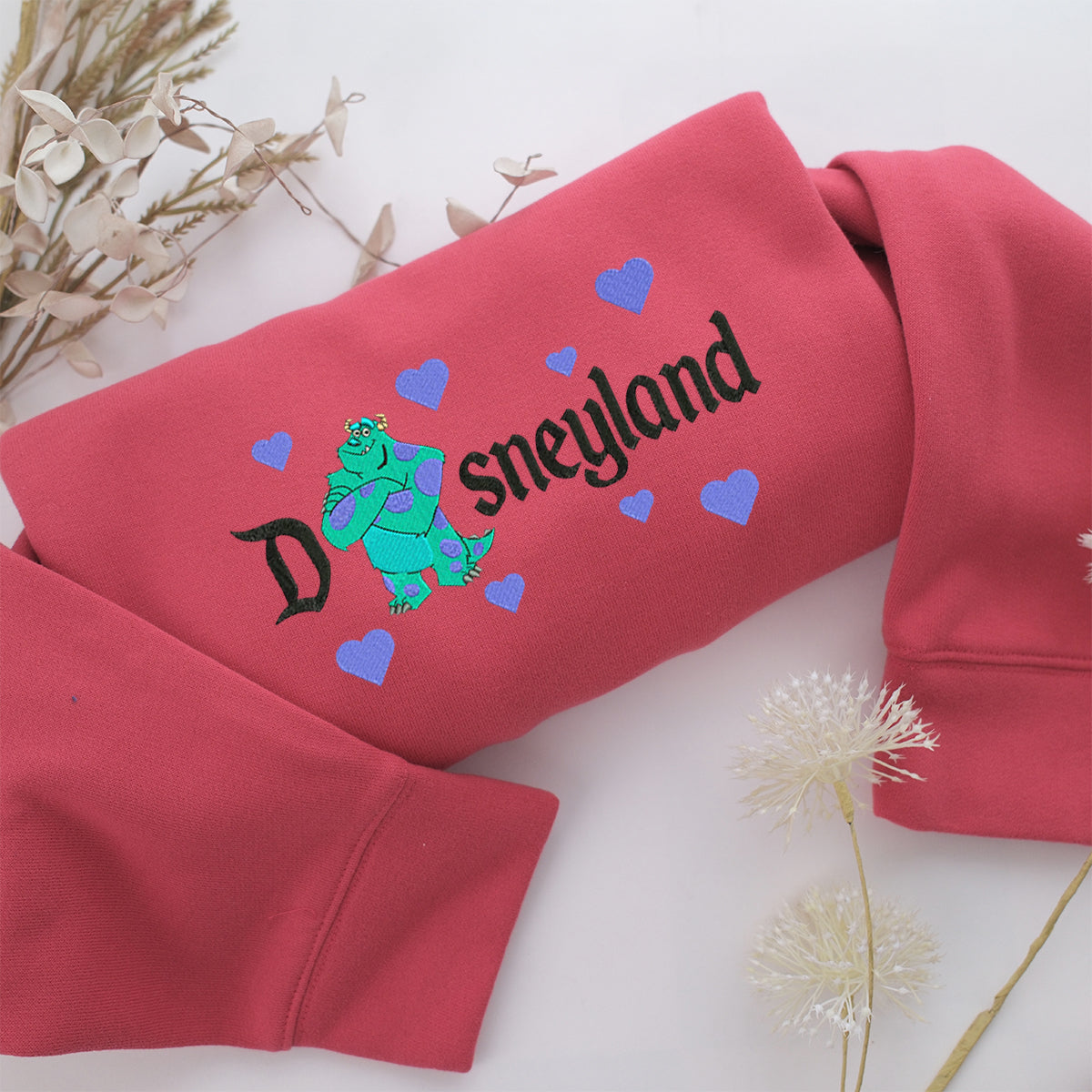 Sulley Monster Disneyland Embroidery, Disneyland Embroidered Sweatshirt, Movie Disney Inspired, Valentine's Day Gifts Idea For Him Her