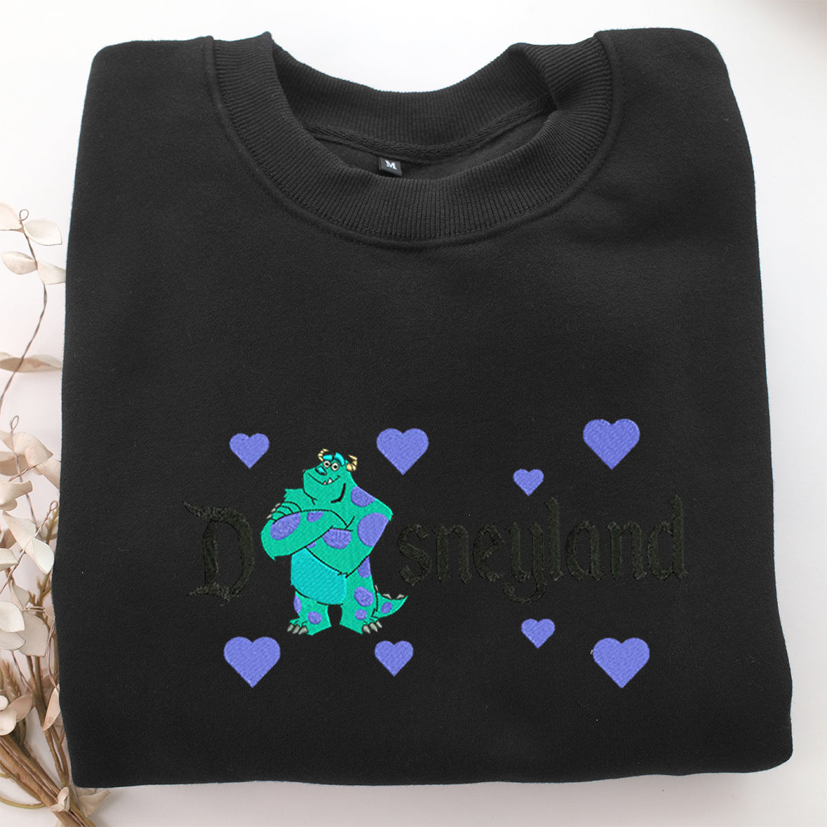 Sulley Monster Disneyland Embroidery, Disneyland Embroidered Sweatshirt, Movie Disney Inspired, Valentine's Day Gifts Idea For Him Her