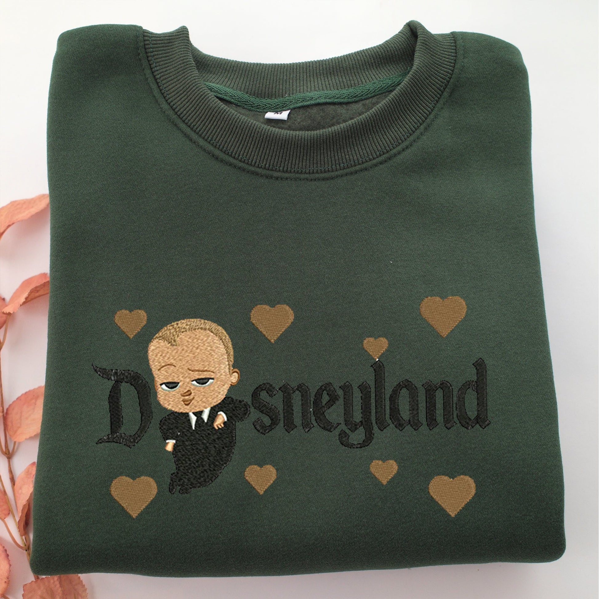 The Boss Baby Disneyland Embroidery, Disneyland Embroidered Sweatshirt, Movie Disney Inspired, Valentine's Day Gifts Idea For Him Her