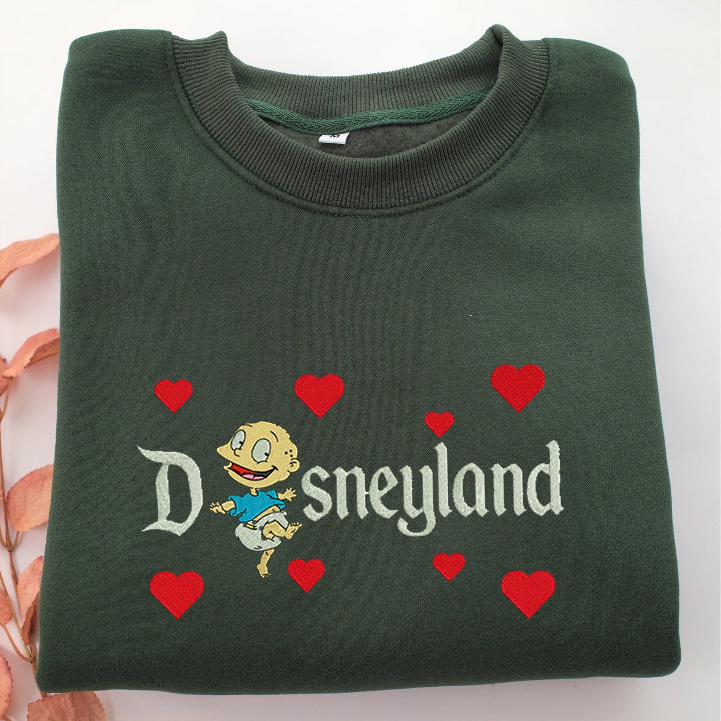 Tommy Pickles Disneyland Embroidery, Disneyland Embroidered Sweatshirt, Movie Disney Inspired, Valentine's Day Gifts Idea For Him Her