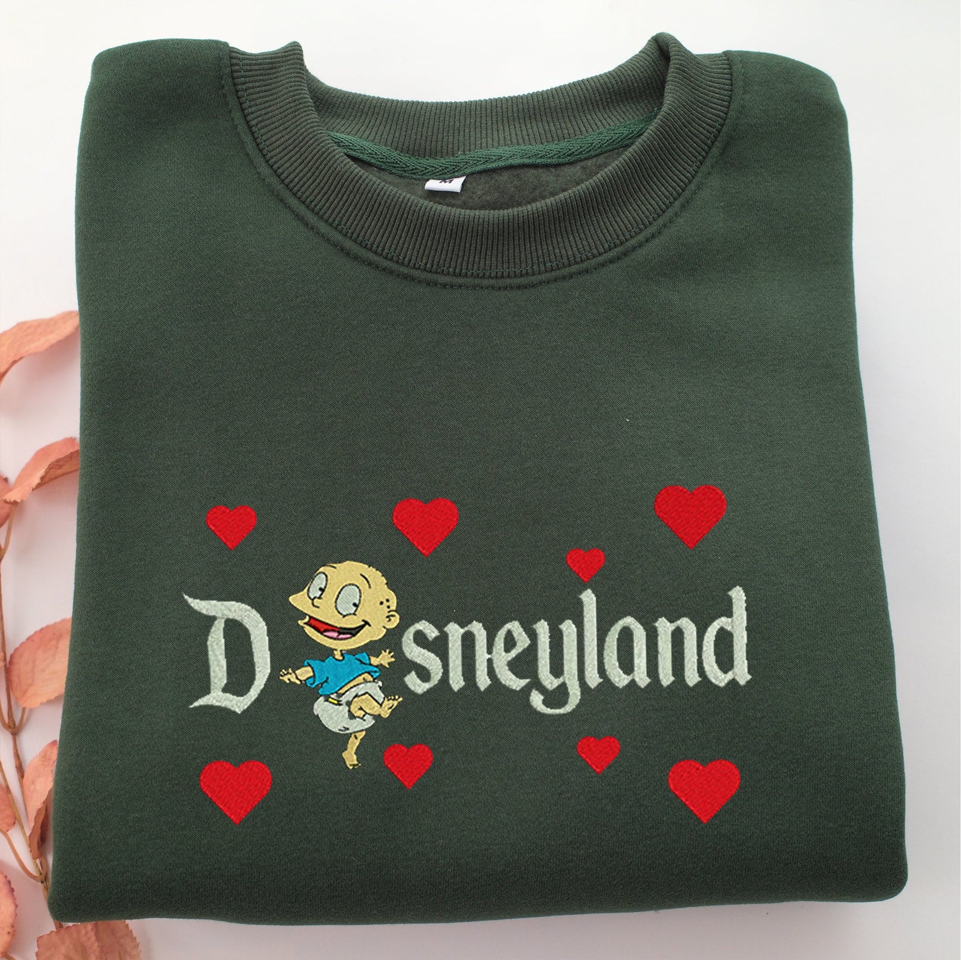 Tommy Pickles Disneyland Embroidery, Disneyland Embroidered Sweatshirt, Movie Disney Inspired, Valentine's Day Gifts Idea For Him Her