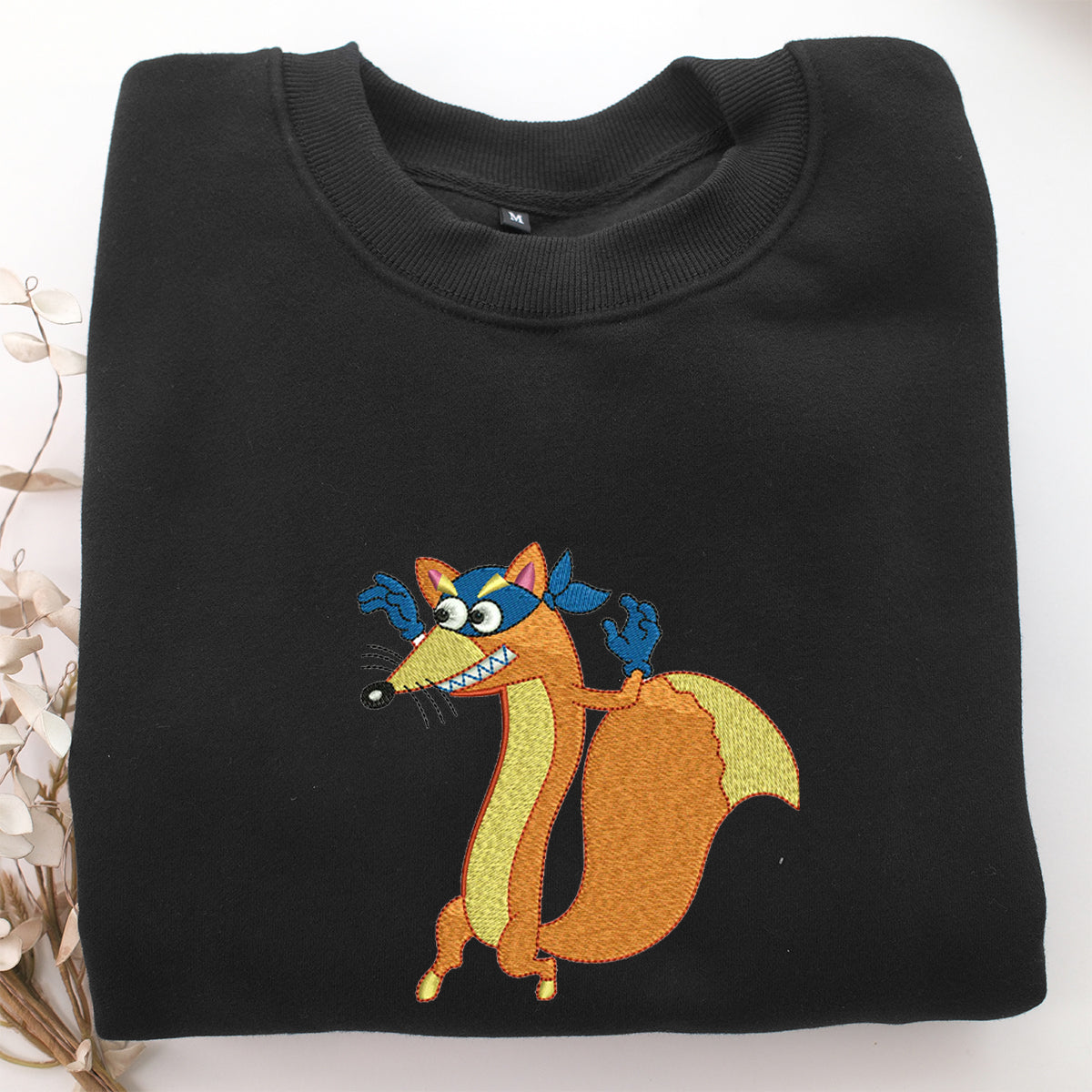 Swiper The Fox Embroidery, Disneyland Embroidered Sweatshirt, Movie Disney Inspired, Valentine's Day Gifts Idea For Him Her