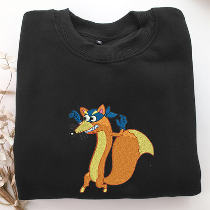 Swiper The Fox Embroidery, Disneyland Embroidered Sweatshirt, Movie Disney Inspired, Valentine's Day Gifts Idea For Him Her