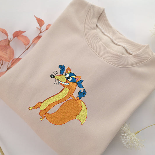 Swiper The Fox Embroidery, Disneyland Embroidered Sweatshirt, Movie Disney Inspired, Valentine's Day Gifts Idea For Him Her