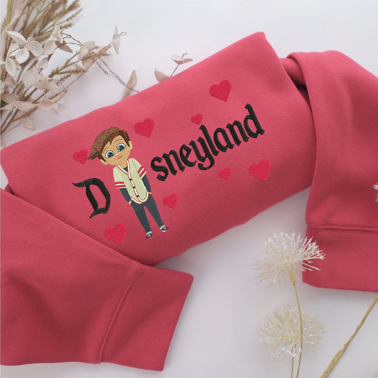 Tim Templeton Disneyland Embroidery, Disneyland Embroidered Sweatshirt, Movie Disney Inspired, Valentine's Day Gifts Idea For Him Her