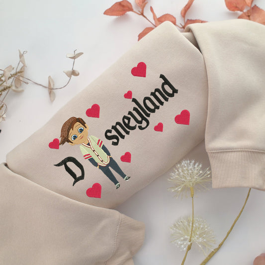 Tim Templeton Disneyland Embroidery, Disneyland Embroidered Sweatshirt, Movie Disney Inspired, Valentine's Day Gifts Idea For Him Her