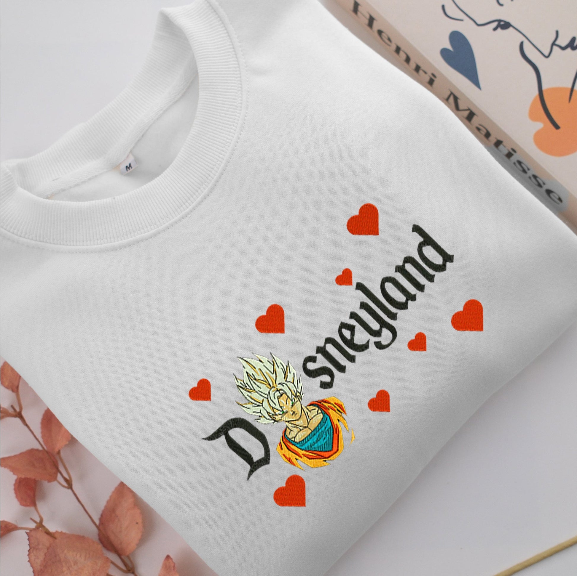 Super Saiyan Goku Disneyland Embroidery, Disneyland Embroidered Sweatshirt, Movie Disney Inspired, Valentine's Day Gifts Idea For Him Her