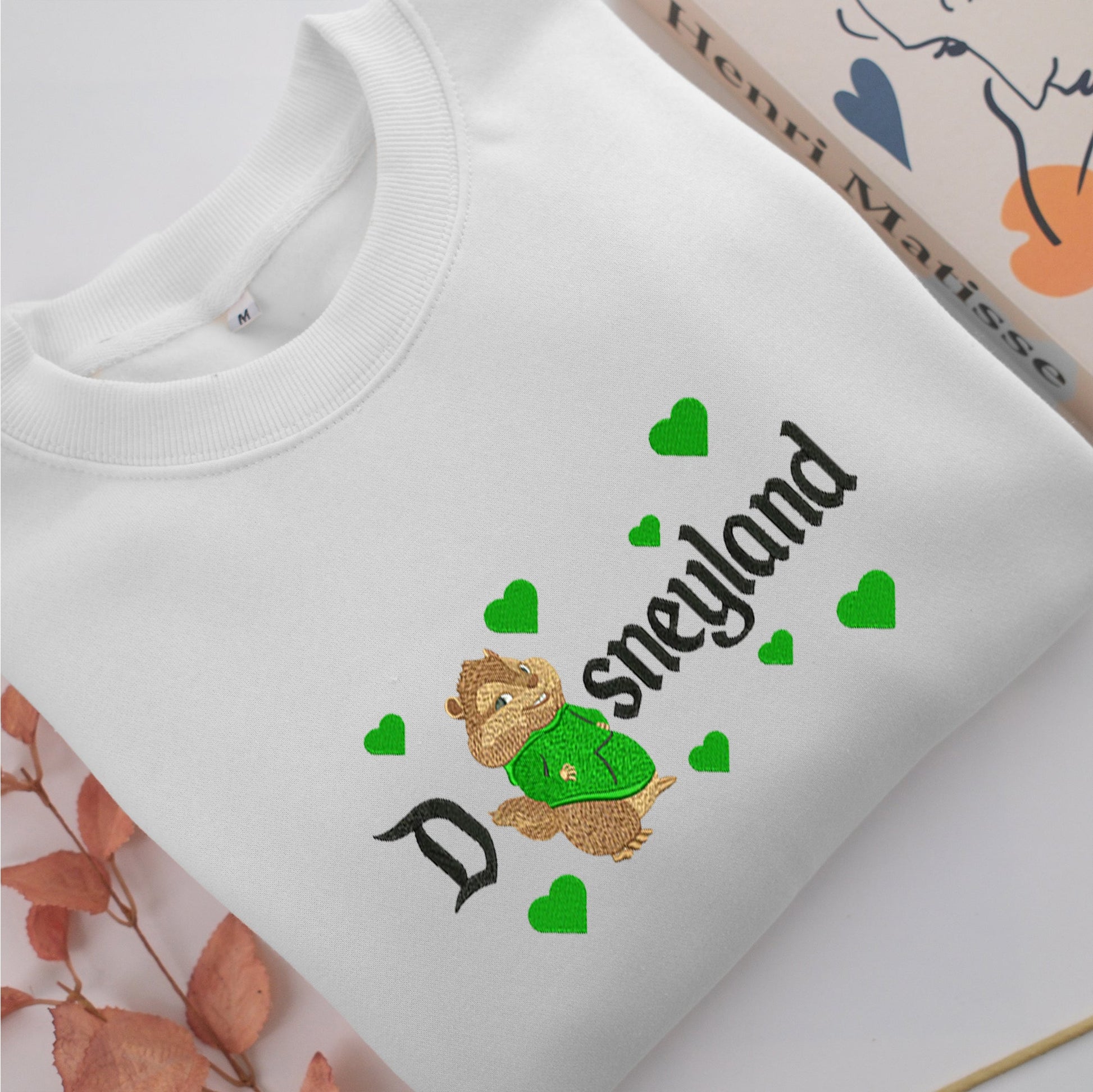 Theodore Seville Disneyland Embroidery, Disneyland Embroidered Sweatshirt, Movie Disney Inspired, Valentine's Day Gifts Idea For Him Her