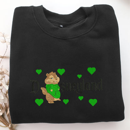 Theodore Seville Disneyland Embroidery, Disneyland Embroidered Sweatshirt, Movie Disney Inspired, Valentine's Day Gifts Idea For Him Her