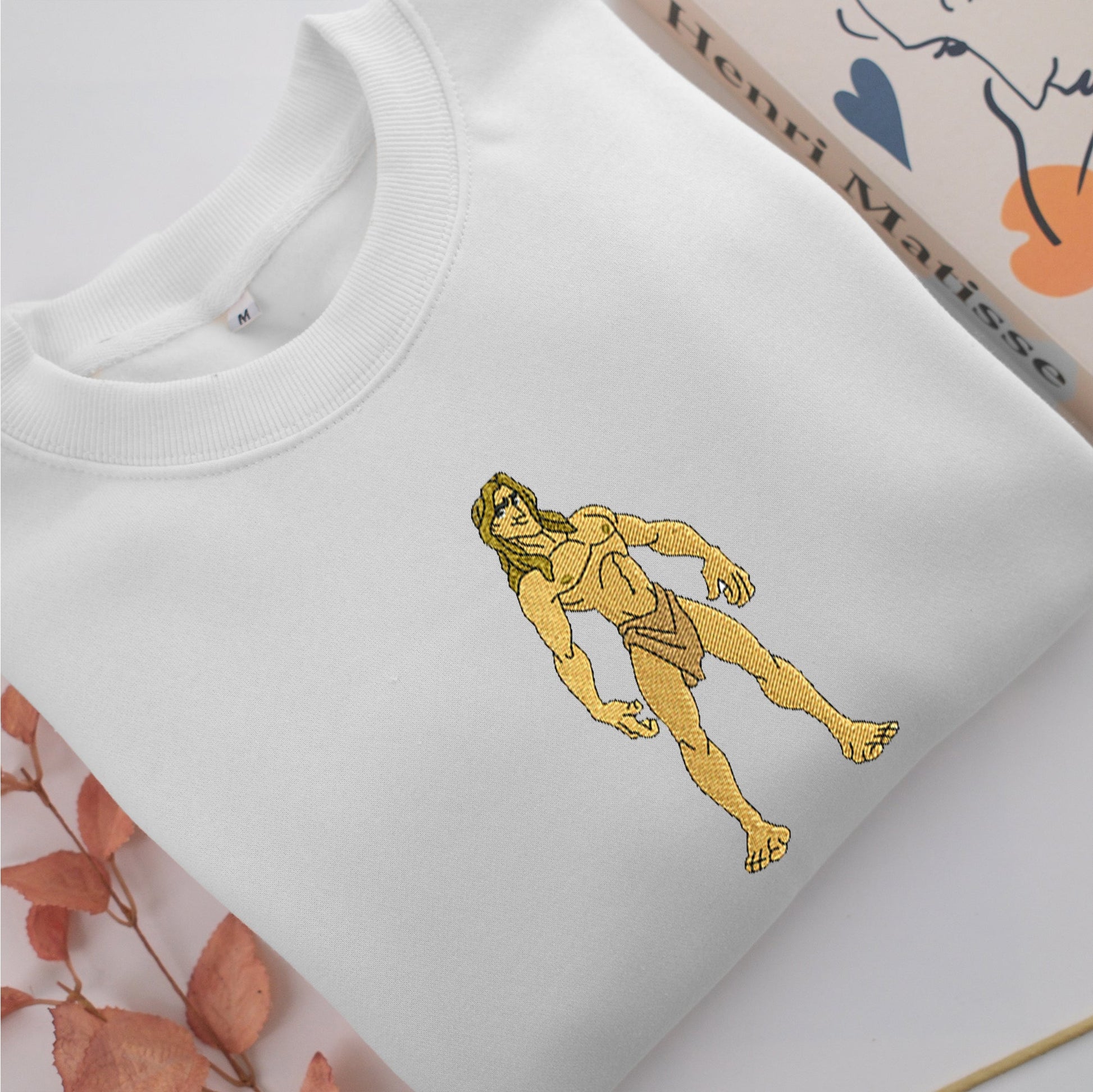 Tarzan Embroidery, Disneyland Embroidered Sweatshirt, Movie Disney Inspired, Valentine's Day Gifts Idea For Him Her