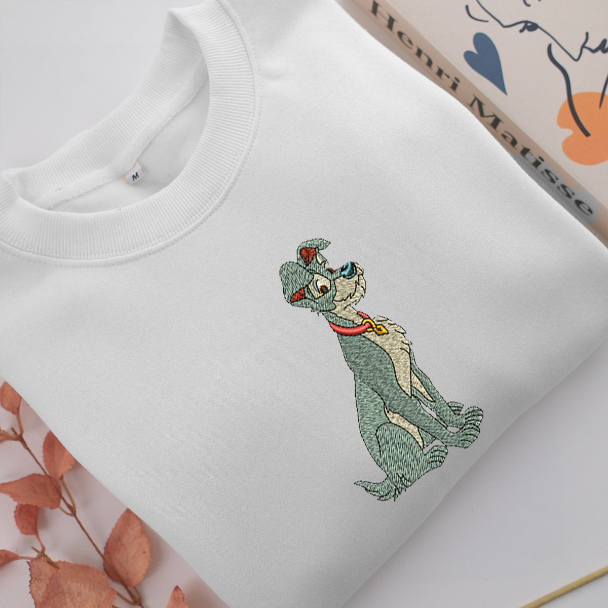 The Tramp Embroidery, Disneyland Embroidered Sweatshirt, Movie Disney Inspired, Valentine's Day Gifts Idea For Him Her Design File
