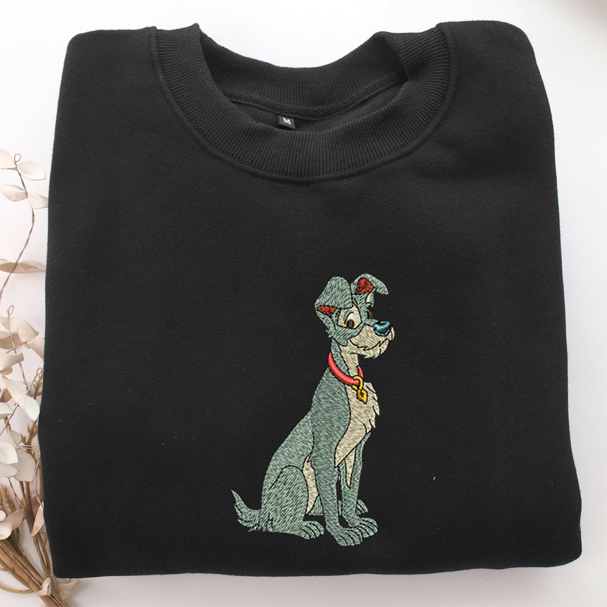 The Tramp Embroidery, Disneyland Embroidered Sweatshirt, Movie Disney Inspired, Valentine's Day Gifts Idea For Him Her Design File