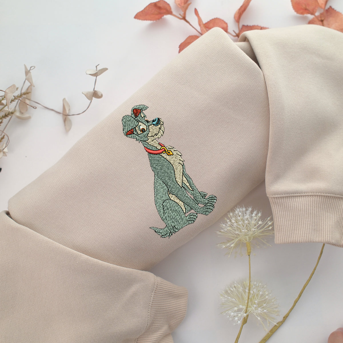 The Tramp Embroidery, Disneyland Embroidered Sweatshirt, Movie Disney Inspired, Valentine's Day Gifts Idea For Him Her Design File