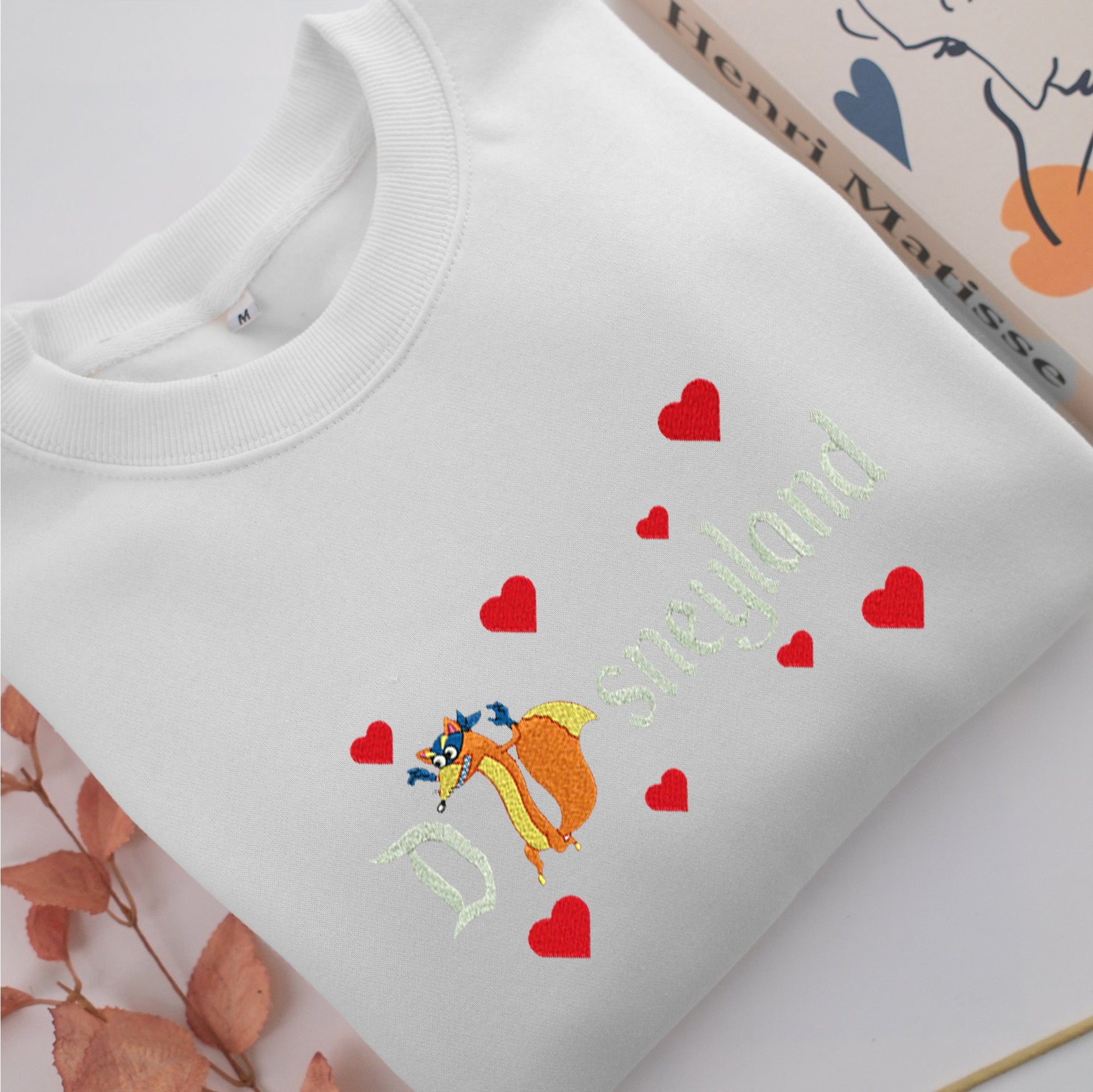 Swiper The Fox Disneyland Embroidery, Disneyland Embroidered Sweatshirt, Movie Disney Inspired, Valentine's Day Gifts Idea For Him Her