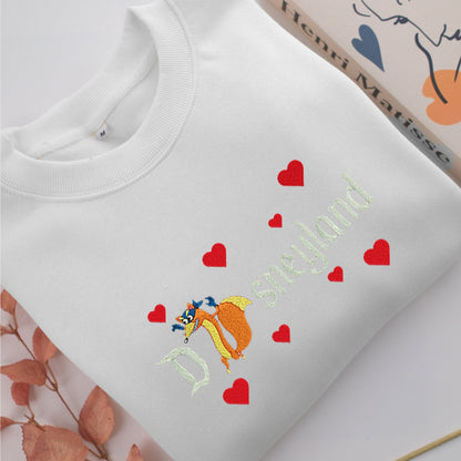 Swiper The Fox Disneyland Embroidery, Disneyland Embroidered Sweatshirt, Movie Disney Inspired, Valentine's Day Gifts Idea For Him Her